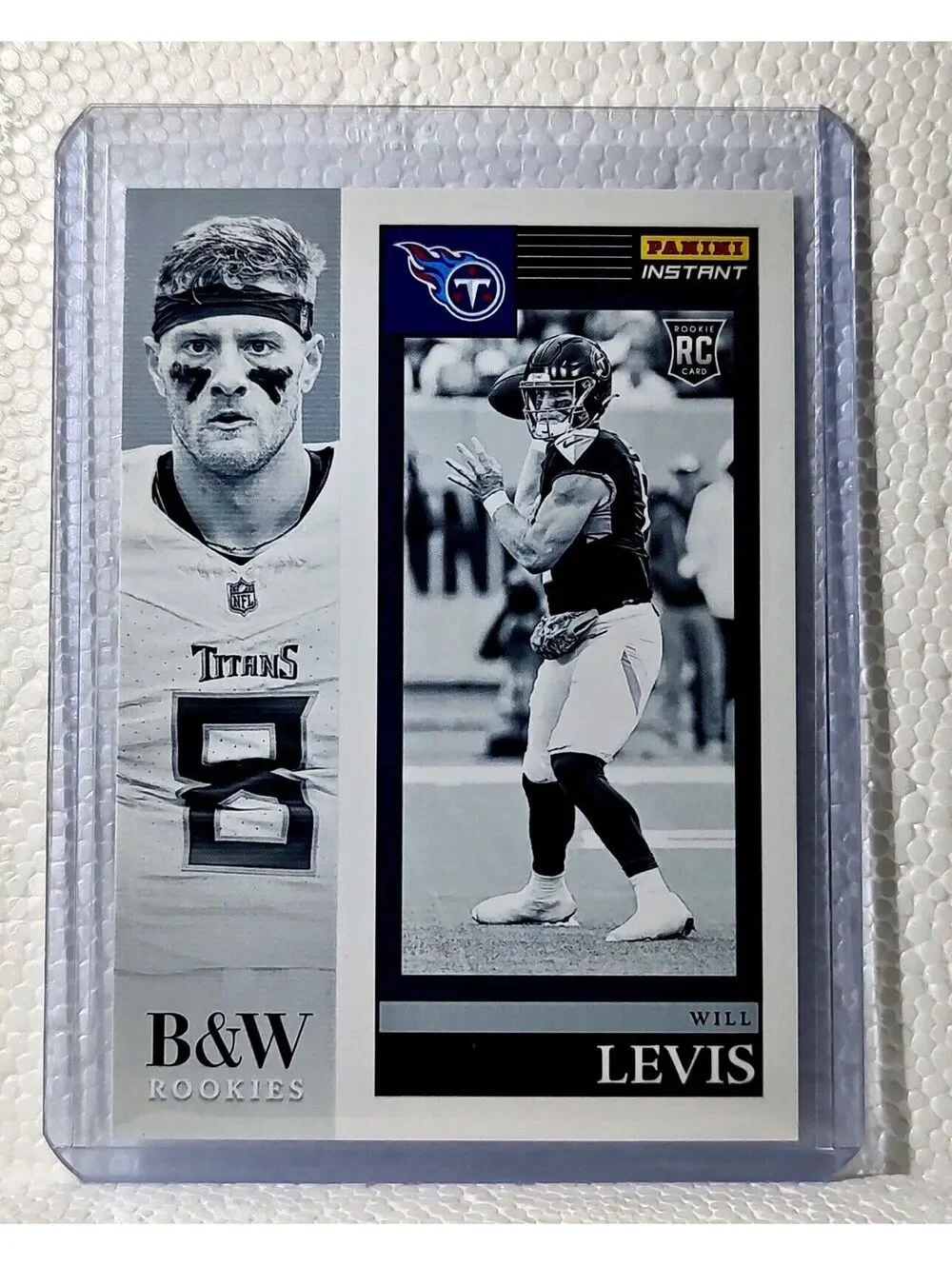 Will Levis 2023 Panini NFL #4 Black & White Rookies Card Tennessee Titans 1/216
